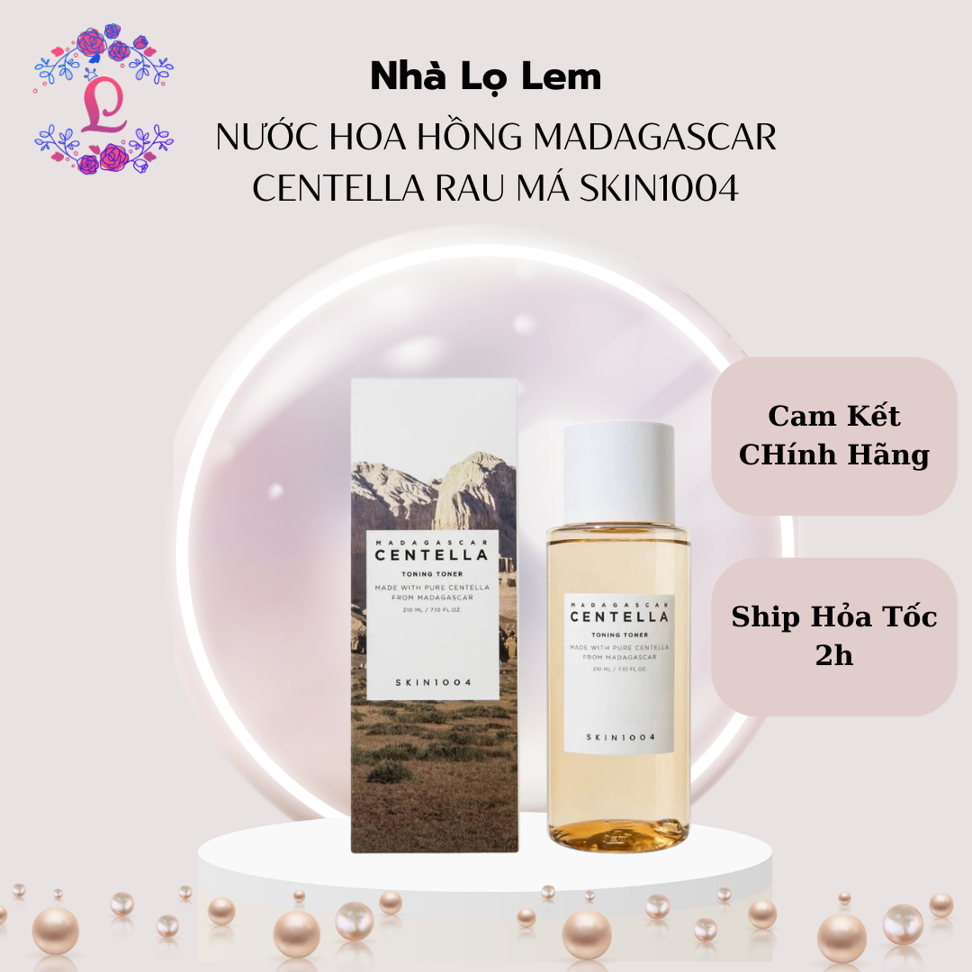 Nước hoa hồng Madagascar centella rau má Skin1004 210ml Hàn Quốc