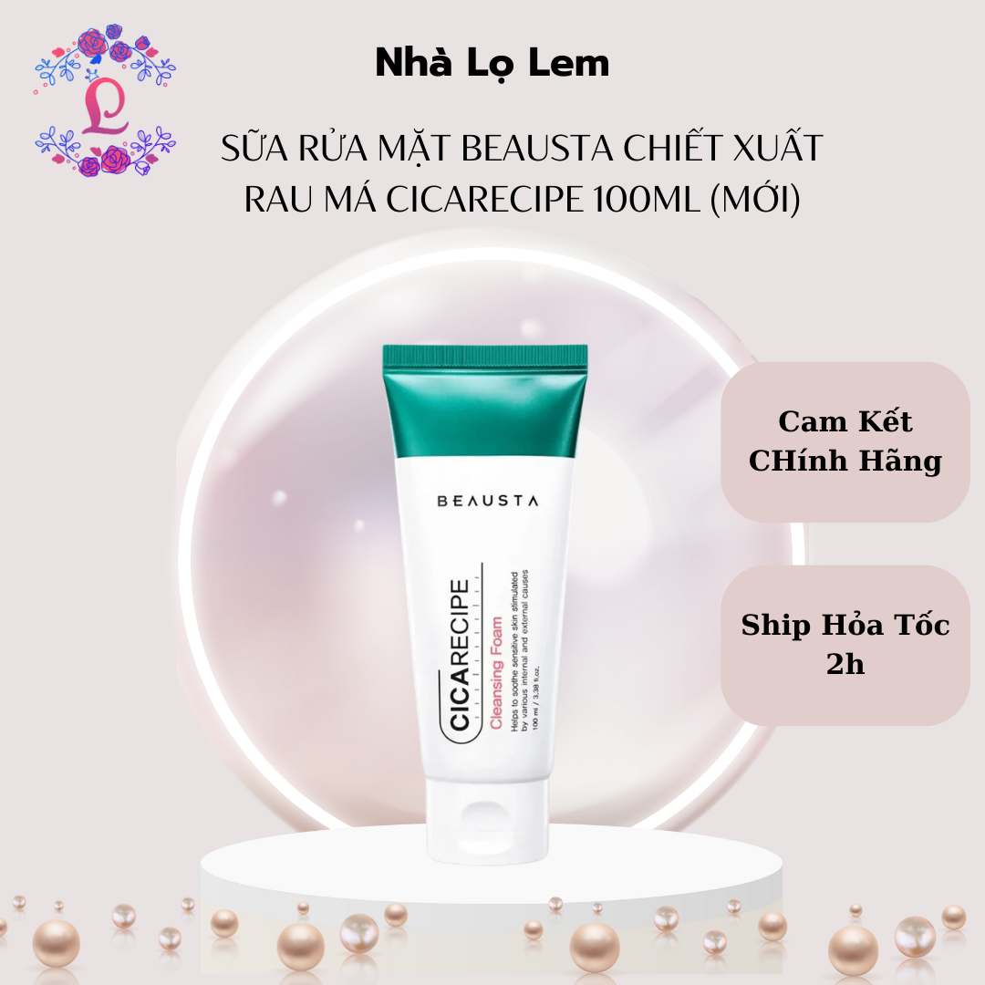 SỮA RỬA MẶT BEAUSTA CHIẾT XUẤT RAU MÁ CICARECIPE 100ML (MỚI)