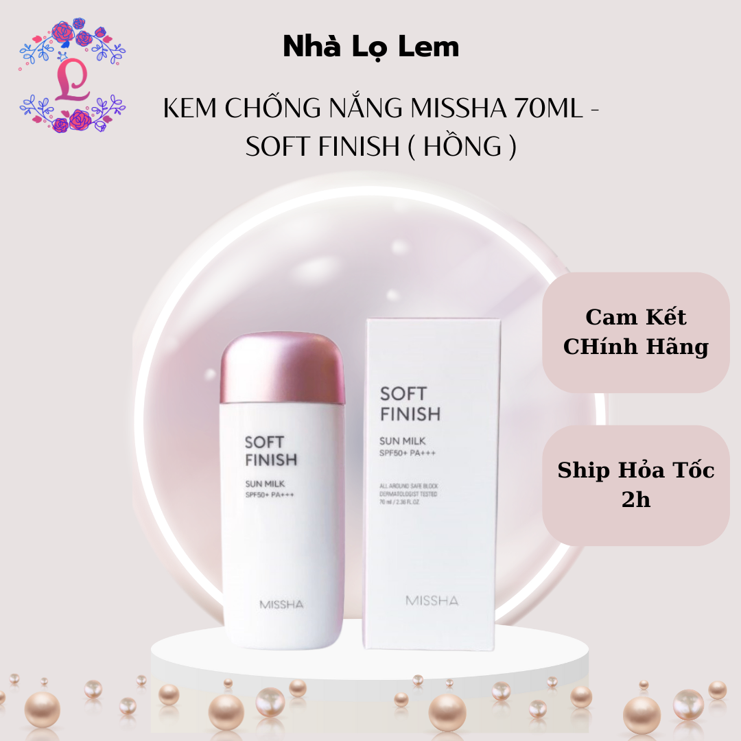 Kem chống nắng Missha 70ml - soft finish ( hồng )