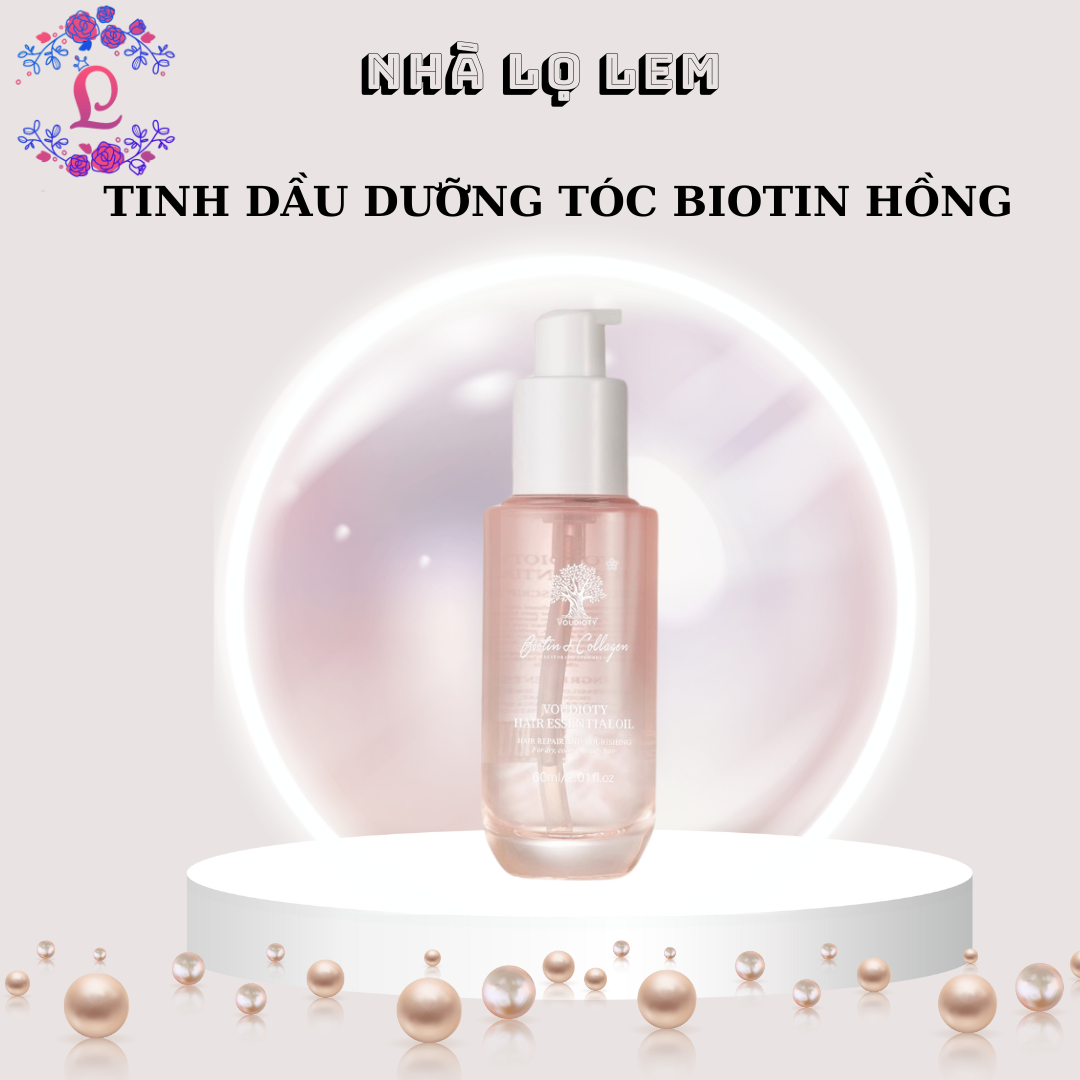 TINH DẦU DƯỠNG TÓC VOUDIOTY BIOTIN HỒNG