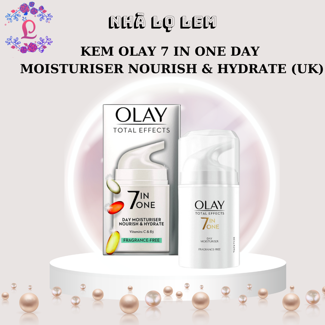 KEM OLAY 7 IN ONE DAY MOISTURISER NOURISH & HYDRATE  (UK , KHÔNG HƯƠNG LIỆU)