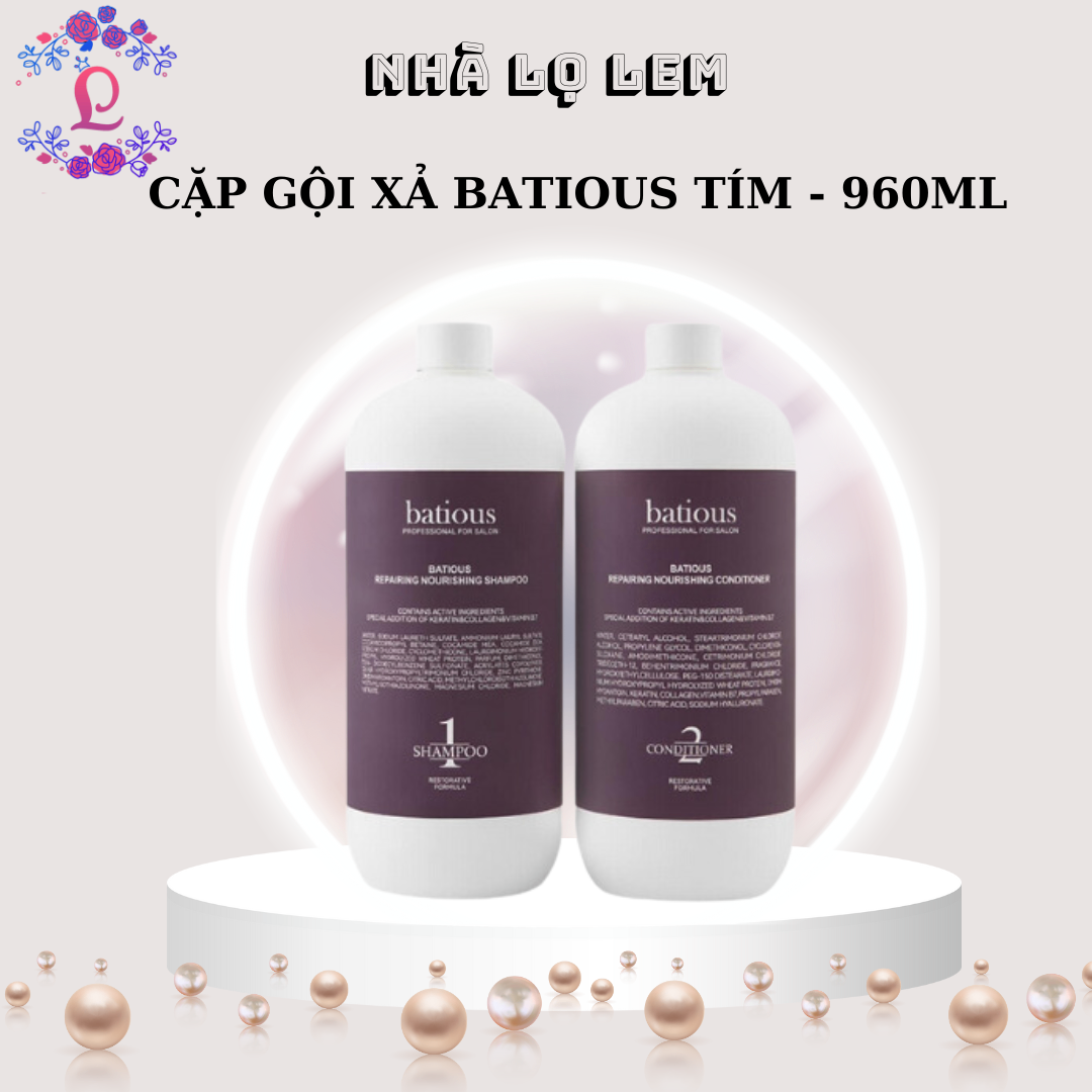 CẶP GỘI XẢ BATIOUS SHAMPOO & CONDITIONER (HÀNG NHẬP KHẨU)