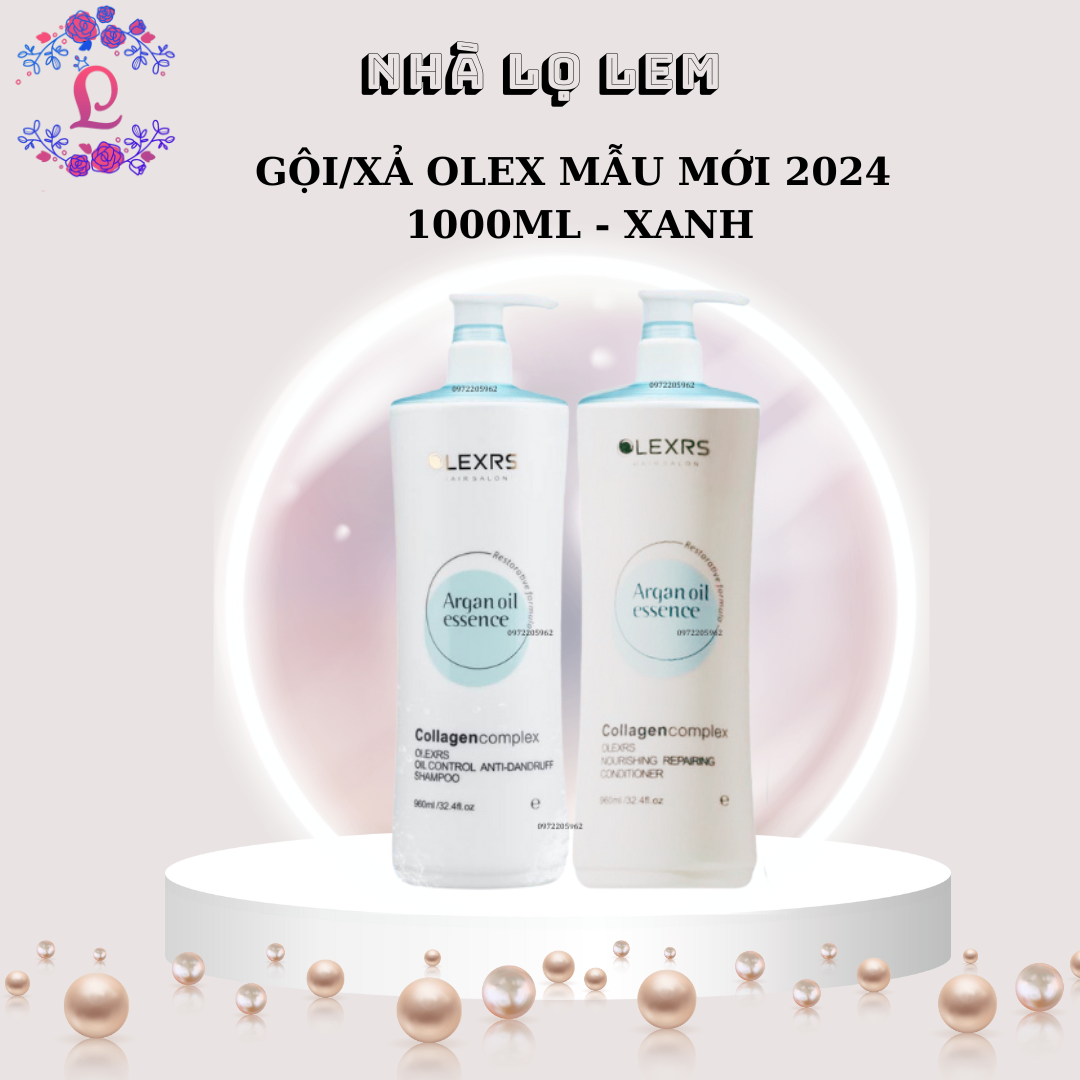 GỘI/XẢ OLEX MẪU MỚI 2024 1000ML - XANH