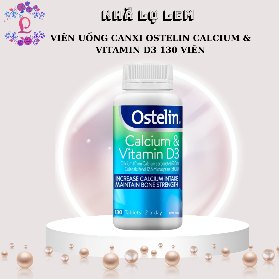 Viên uống Canxi ostelin Calcium & Vitamin D3 130 viên