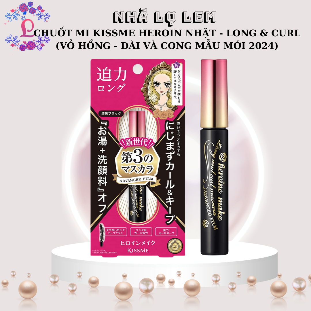 CHUỐT MI KISSME HEROINE NHẬT - LONG & CURL (VỎ HỒNG - DÀI VÀ CONG mẫu mới 2024)