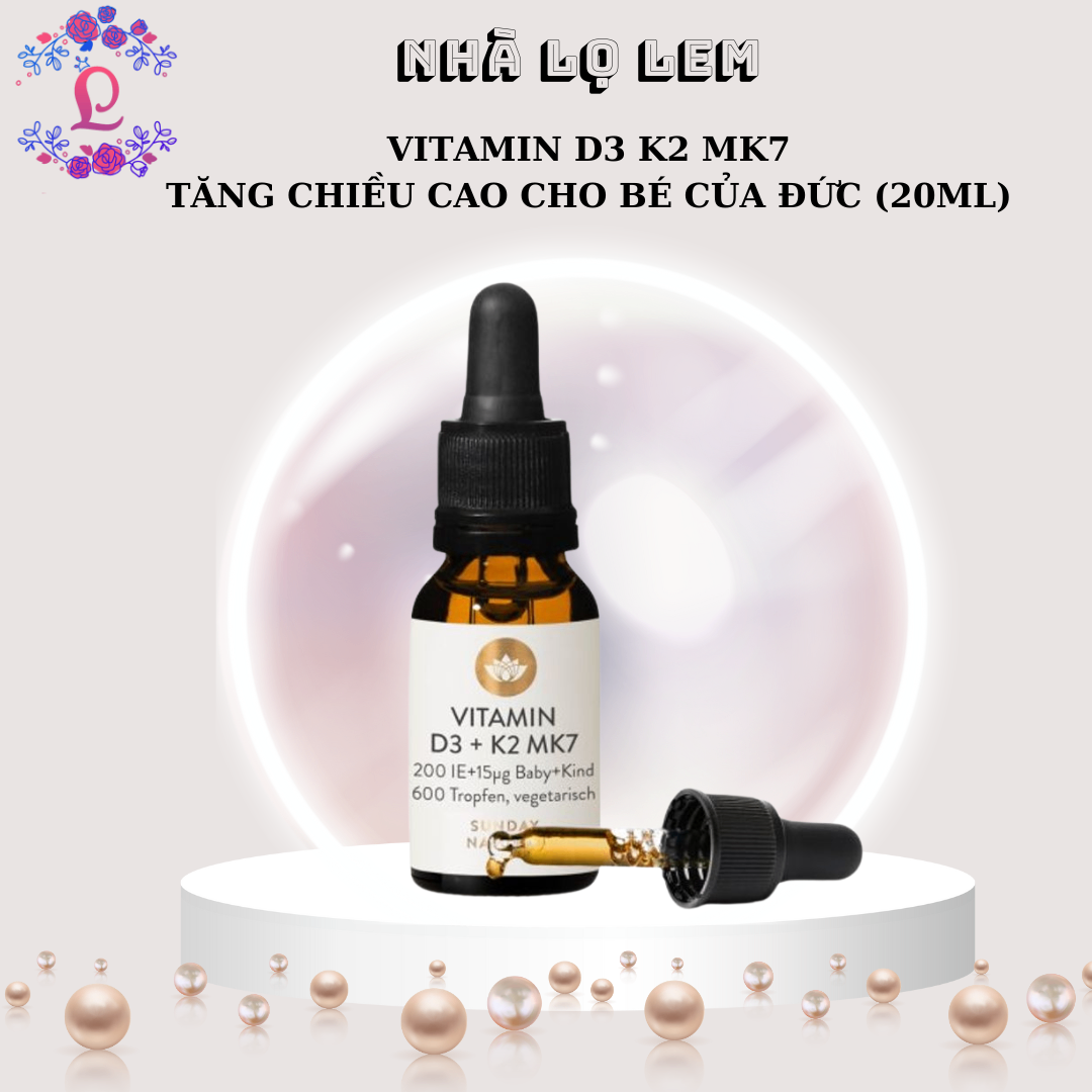 Vitamin D3 K2 MK7 Tăng Chiều Cao Cho Bé Của Đức (20ml)