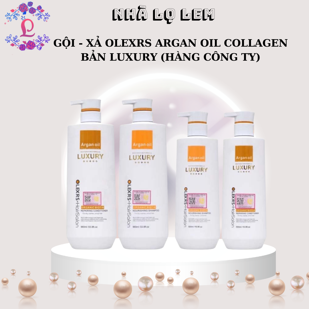 GỘI - XẢ OLEXRS ARGAN OIL COLLAGEN BẢN LUXURY (HÀNG NHẬP KHẨU)