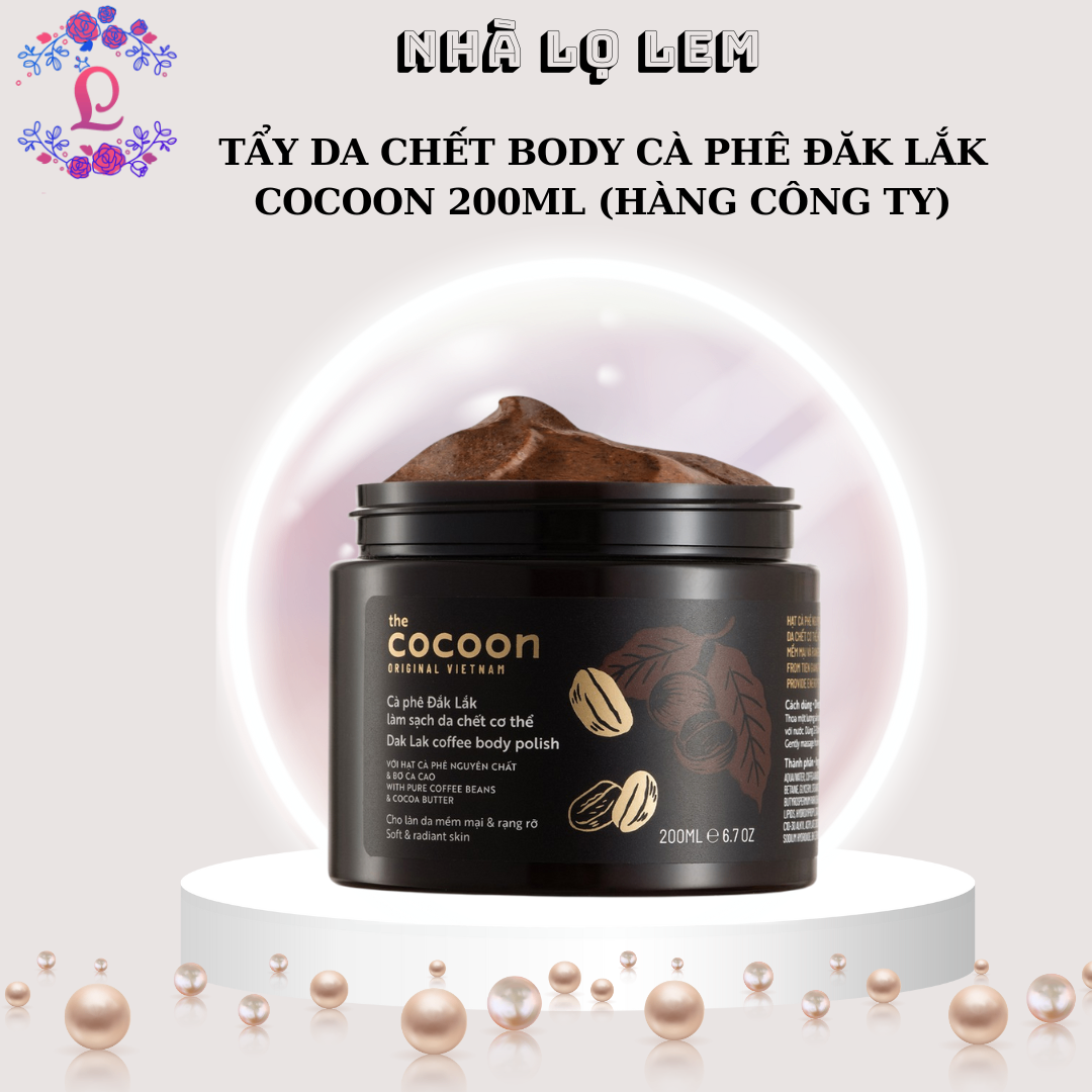 TẨY DA CHẾT BODY CÀ PHÊ ĐĂK LẮK COCOON 200ML (HÀNG CÔNG TY)