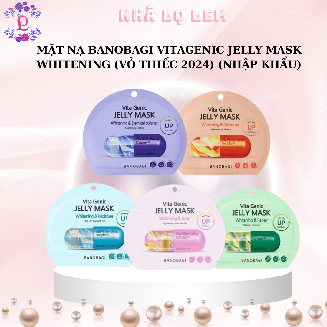 ( HÀNG CÔNG TY ) MẶT NẠ BANOBAGI VITAGENIC JELLY MASK WHITENING MẪU MỚI 2024