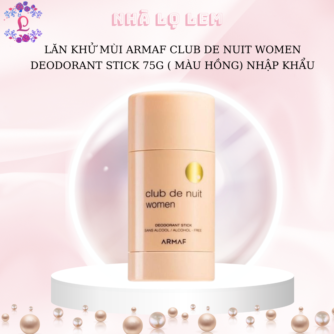 LĂN KHỬ MÙI ARMAF CLUB DE NUIT WOMEN DEODORANT STICK 75G ( MÀU HỒNG) NHẬP KHẨU