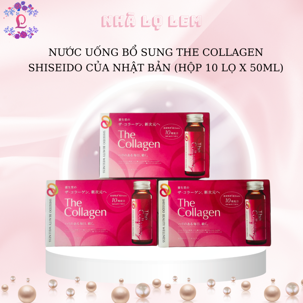 Nước uống bổ sung THE Collagen Shiseido của Nhật Bản (hộp 10 lọ x 50ml)