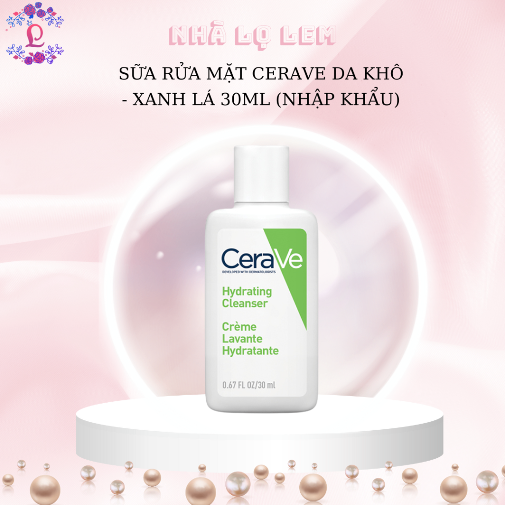 SỮA RỬA MẶT CERAVE DA KHÔ - XANH LÁ 30ML (NHẬP KHẨU)