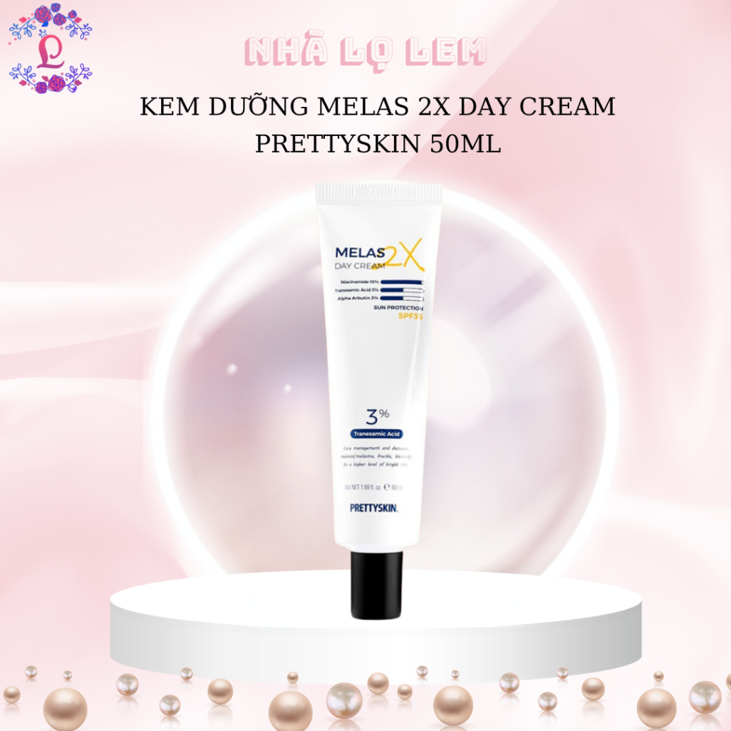 Kem dưỡng PRETTYSKIN MELAS 2X 50ml - Day Cream (dạng tuýp)