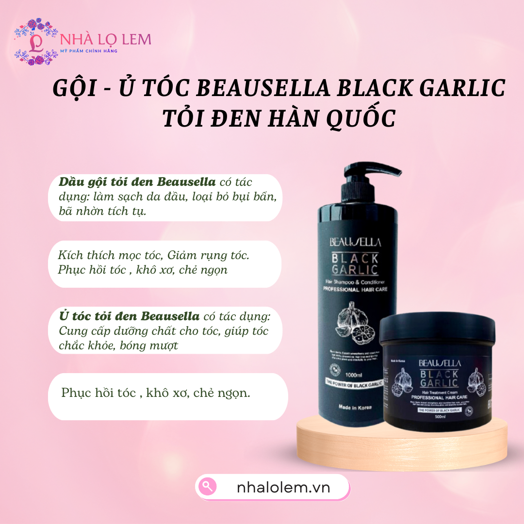 Ủ TÓC BEAUSELLA BLACK GARLIC TỎI ĐEN HÀN QUỐC