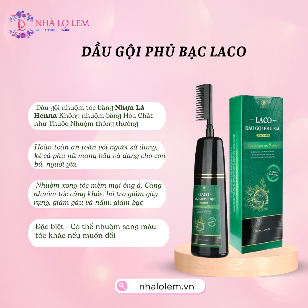 DẦU GỘI PHỦ BẠC LACO