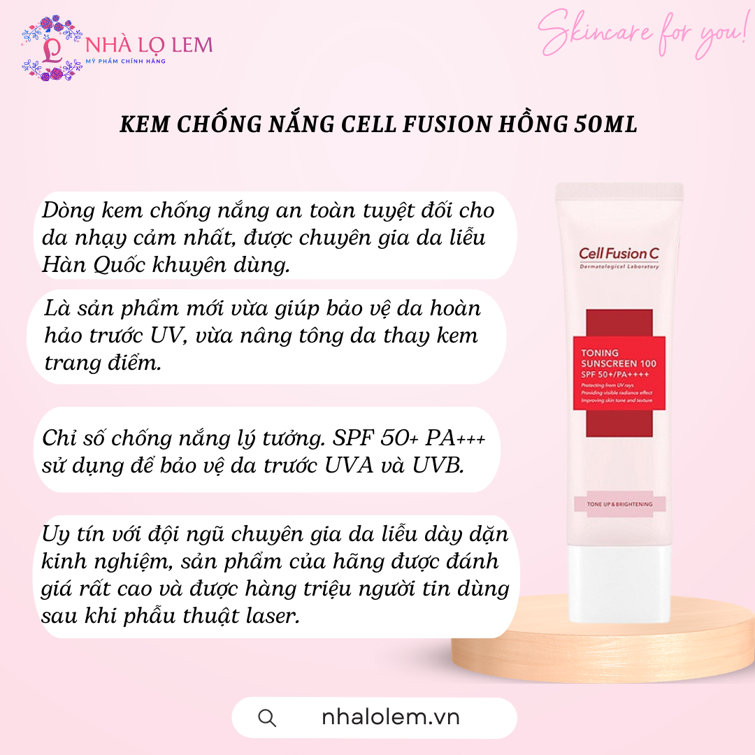 KEM CHỐNG NẮNG CELL FUSION C 50ML HÀN QUỐC