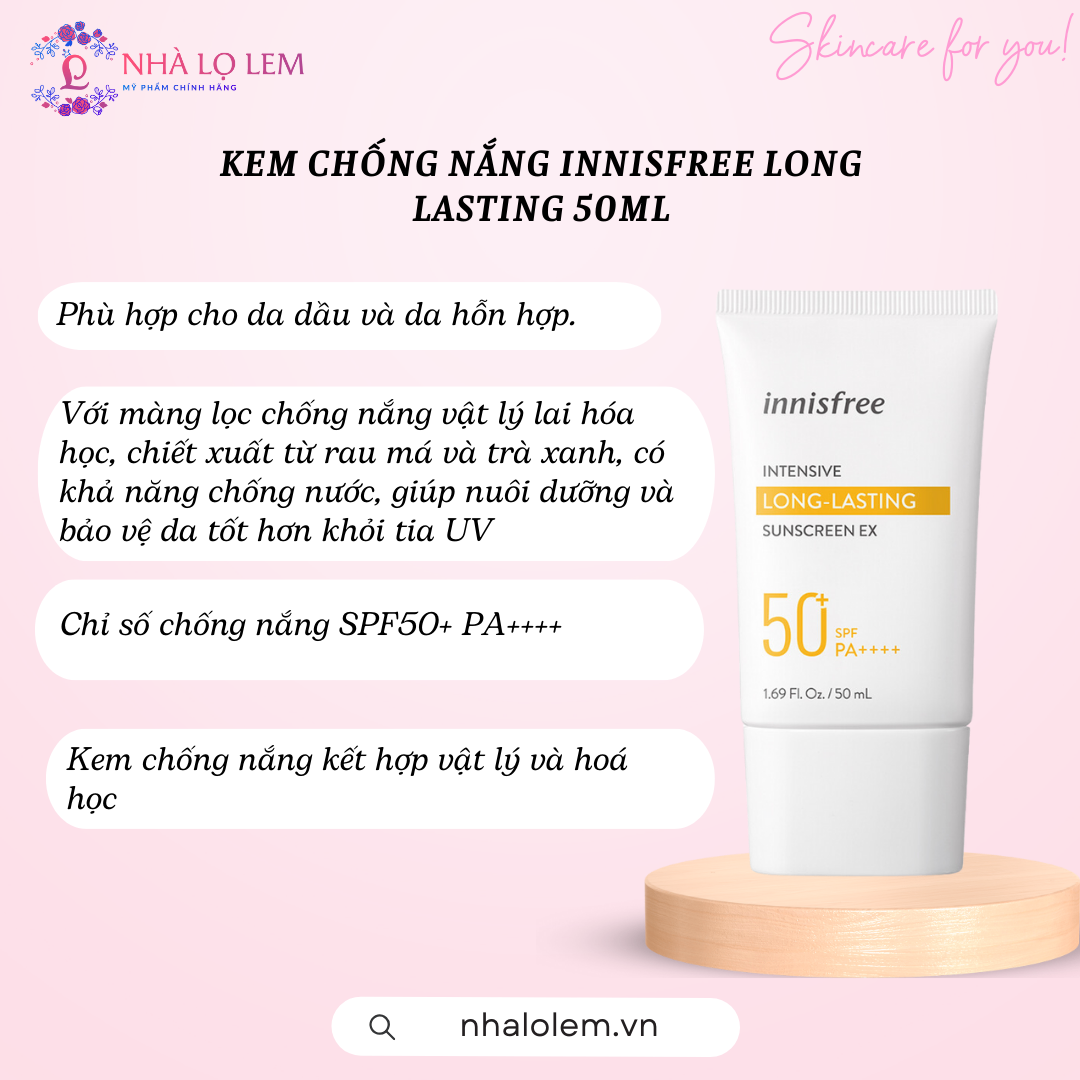 KEM CHỐNG NẮNG INNISFREE HÀN QUỐC 50ML