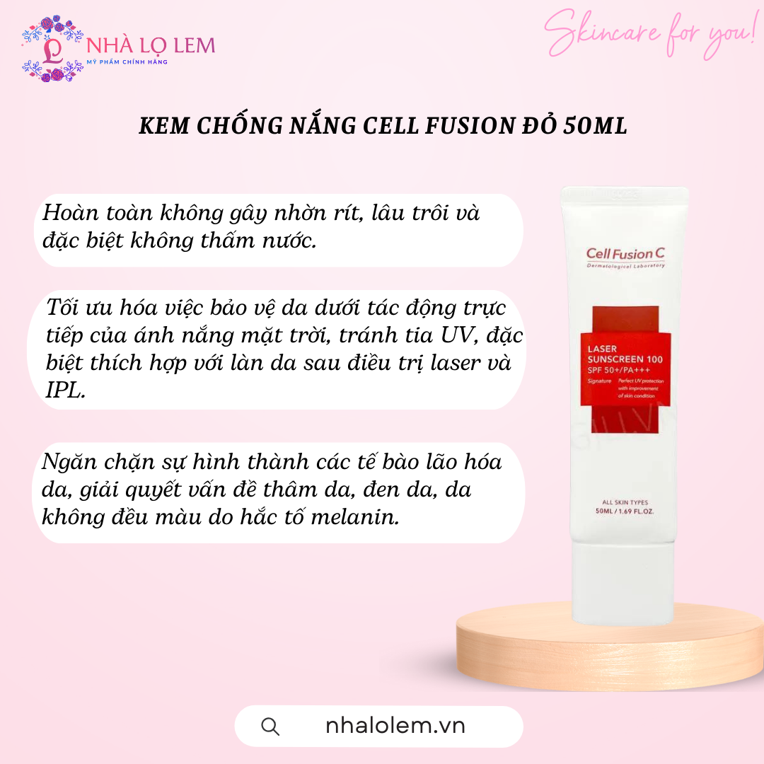 KEM CHỐNG NẮNG CELL FUSION C 50ML HÀN QUỐC