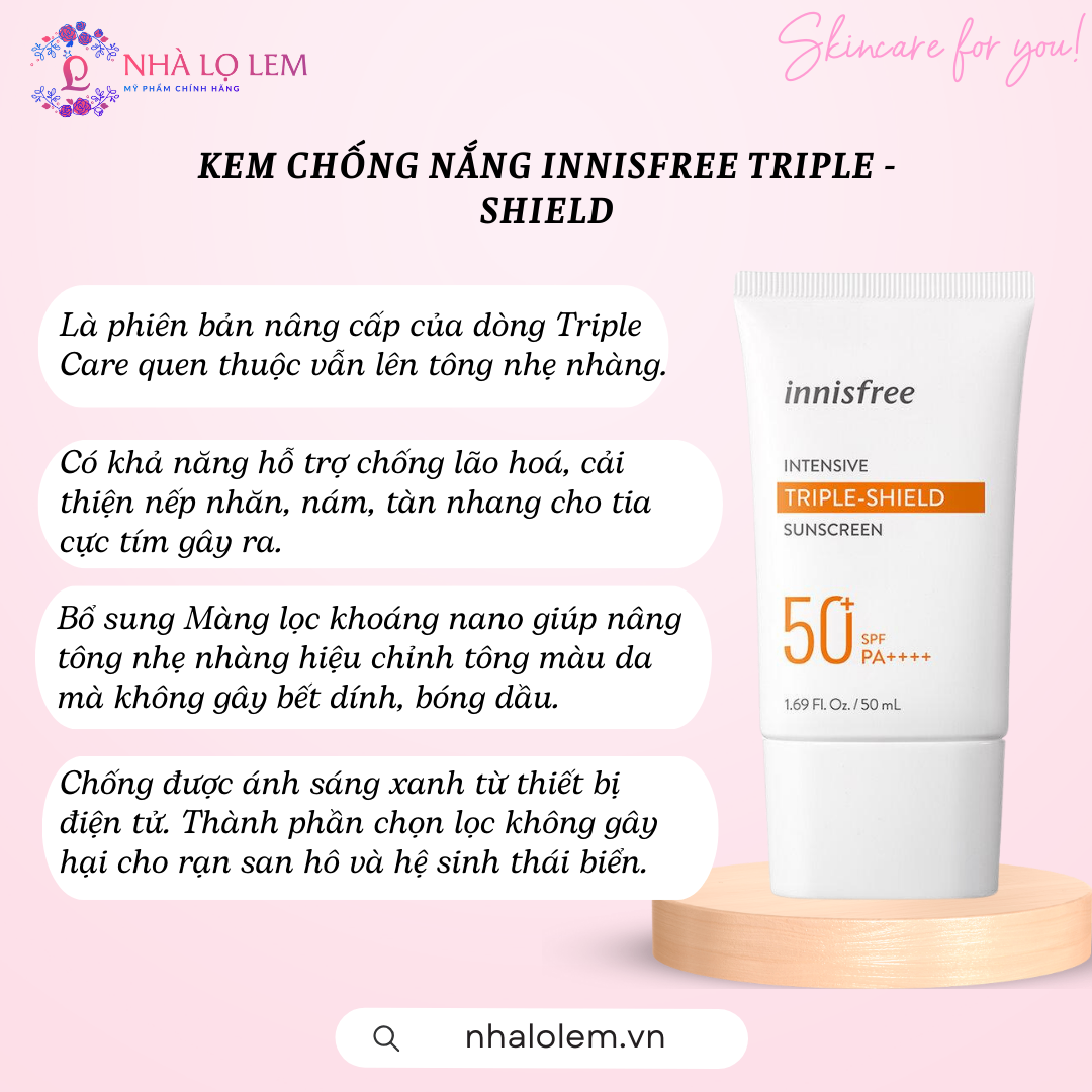 KEM CHỐNG NẮNG INNISFREE HÀN QUỐC 50ML