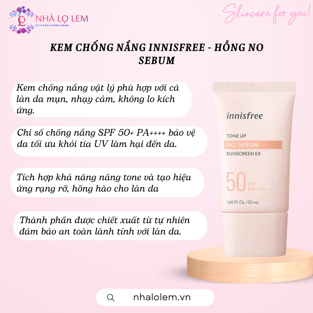 KEM CHỐNG NẮNG INNISFREE HÀN QUỐC 50ML