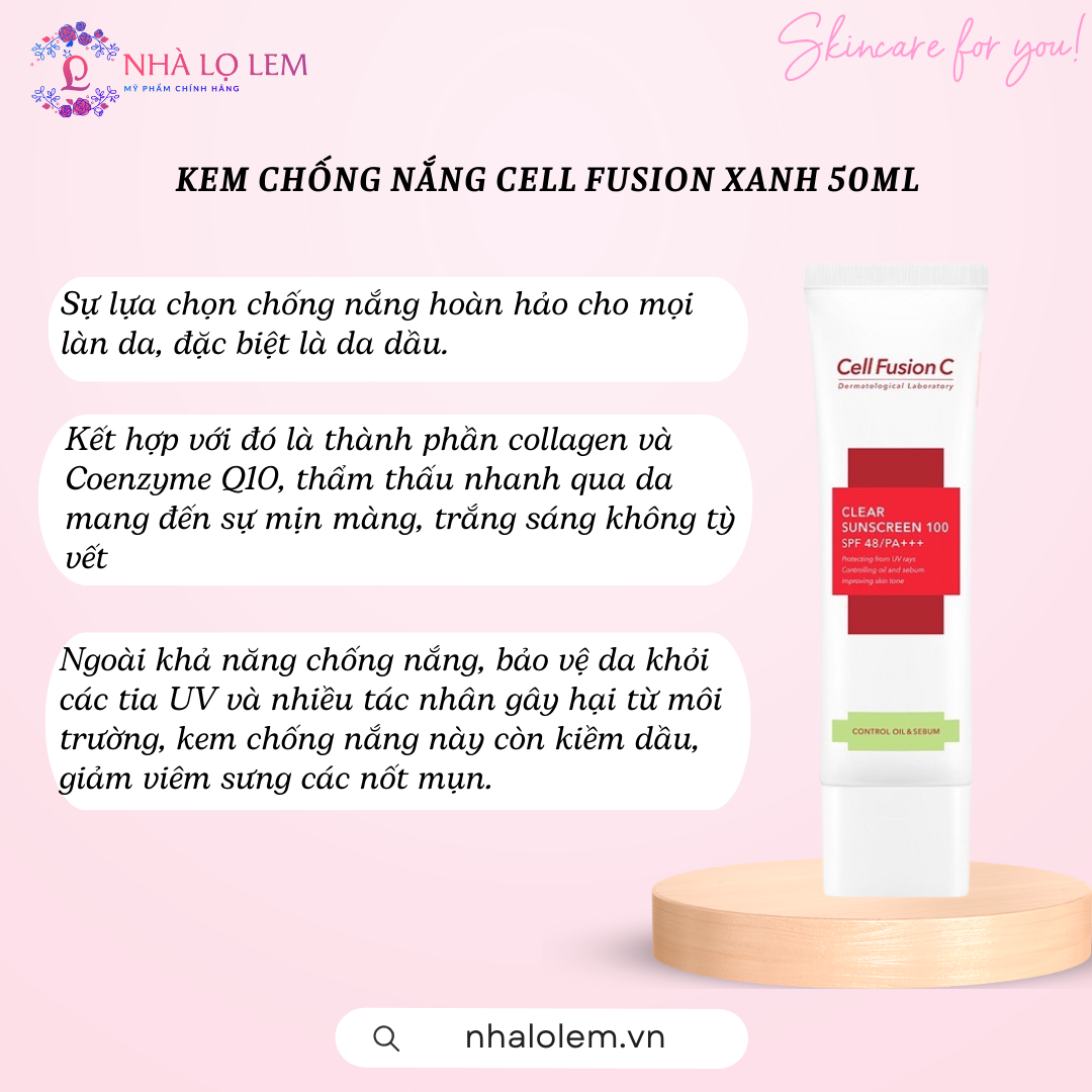 KEM CHỐNG NẮNG CELL FUSION C 50ML HÀN QUỐC