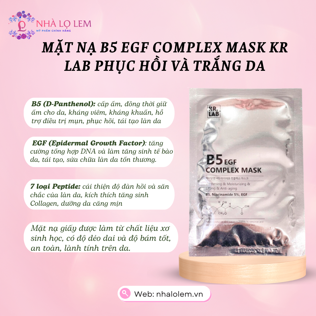 Mặt Nạ Kr.Lab B5 EGF Complex Mask (10 miếng)