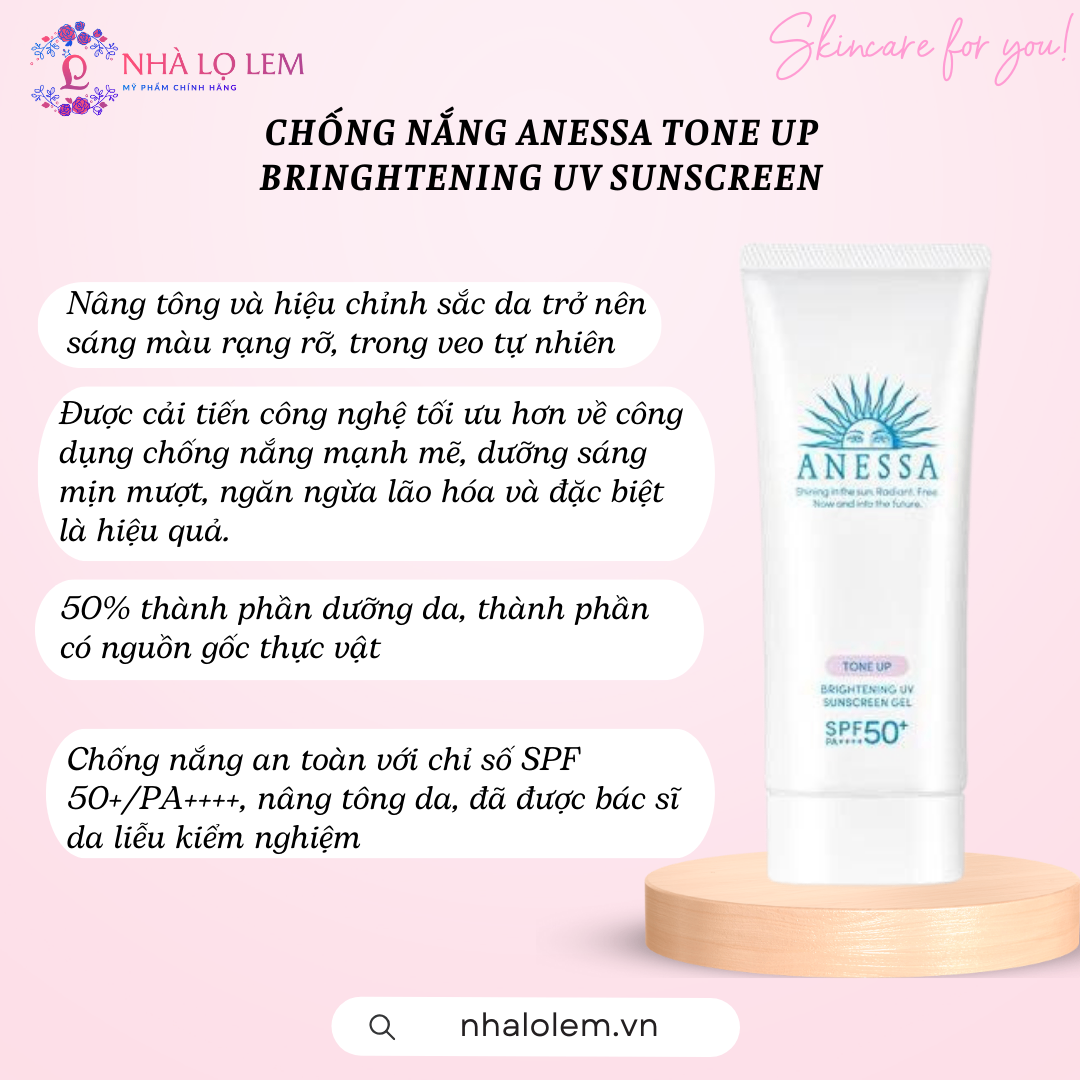 CHỐNG NẮNG ANESSA TONE UP BRIGHTENING UV SUNSCREEN