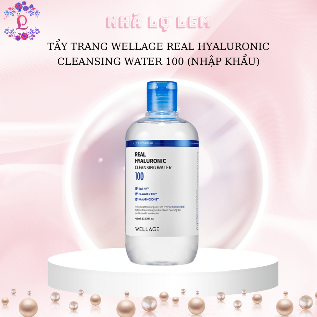 TẨY TRANG WELLAGE REAL HYALURONIC CLEANSING WATER 100 (nhập khẩu)