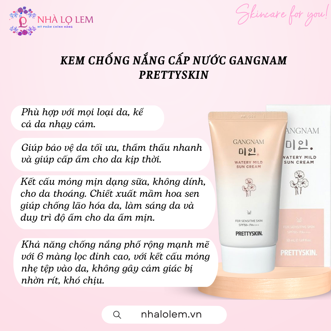 Kem chống nắng PRETTYSKIN 50ml - GANGNAM