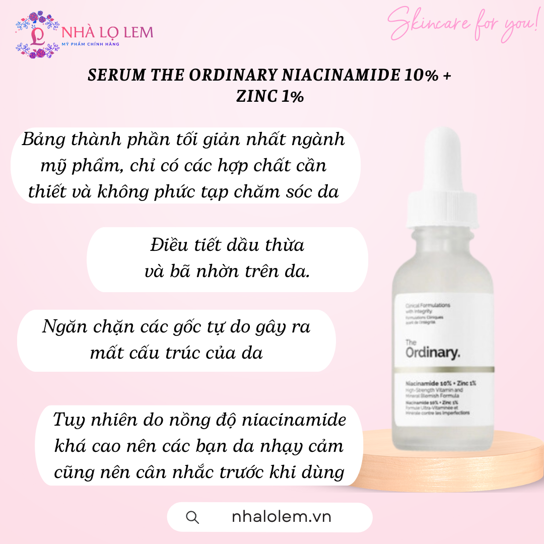 SERUM THE ORDINARY NIACINAMIDE 10% + ZINC 1%