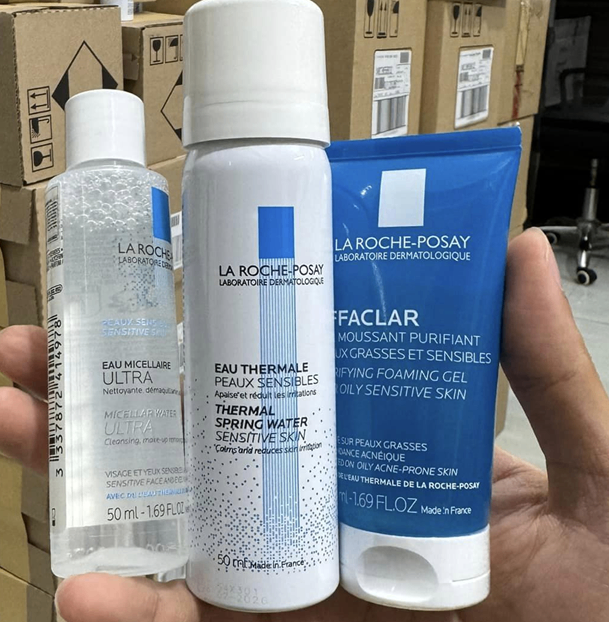 COMBO 3 SP LA ROCHE POSAY: SỮA RỬA MẶT - TẨY TRANG - XỊT KHOÁNG 50ML