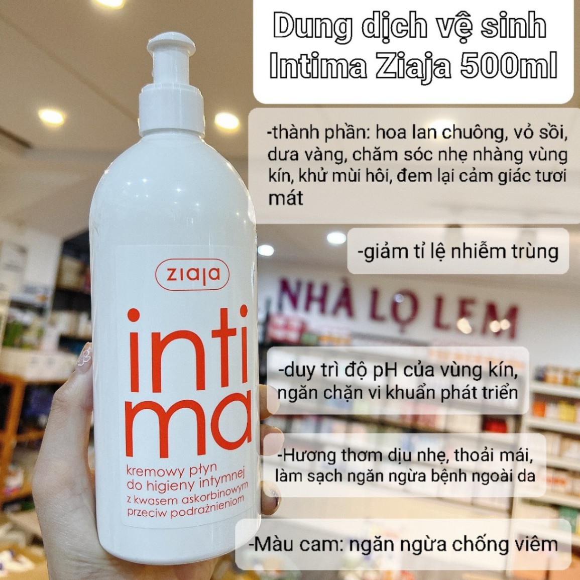 DUNG DỊCH VỆ SINH INTIMA ZIAJA