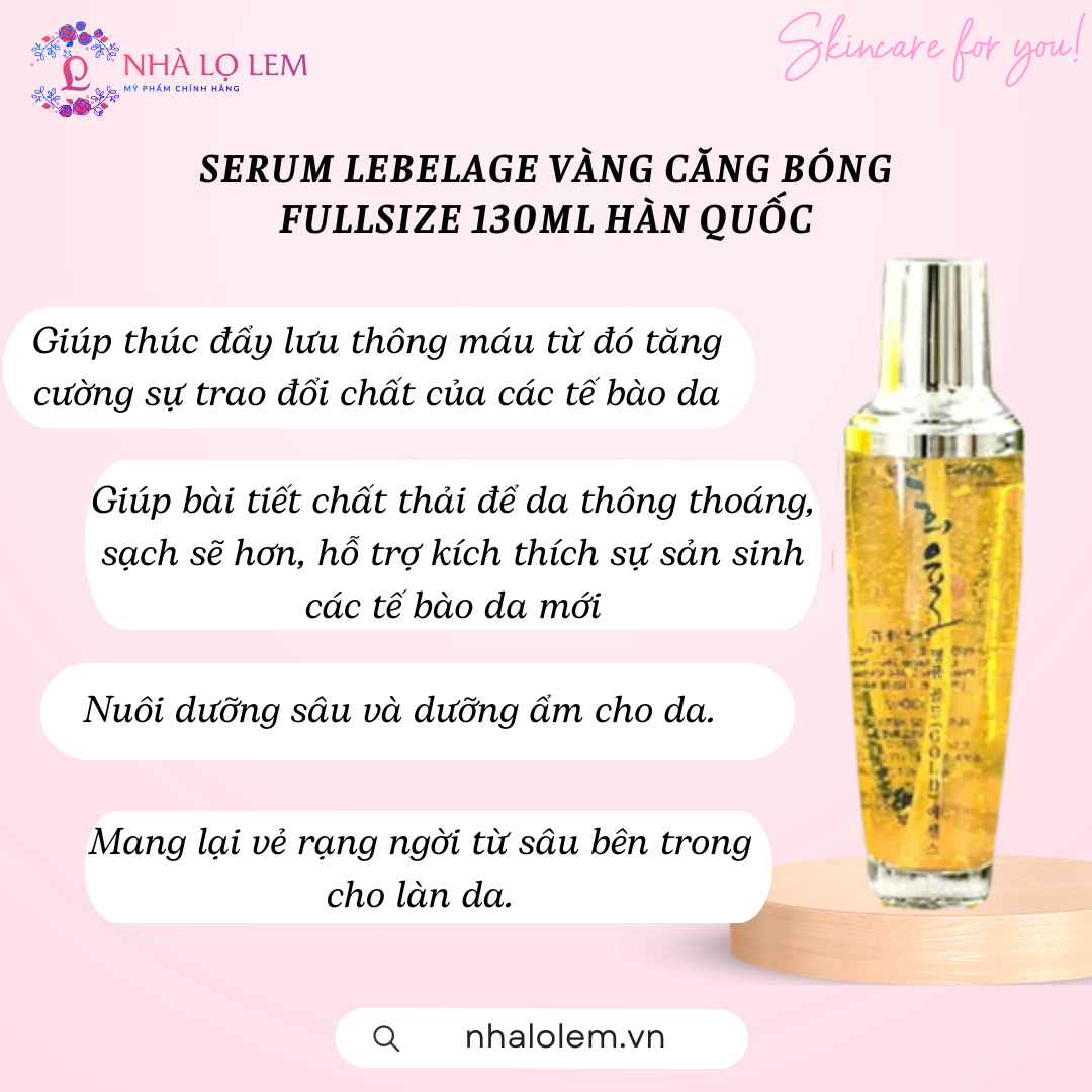 serum LEBELAGE vàng căng bóng fullsize 130ml HÀN QUỐC