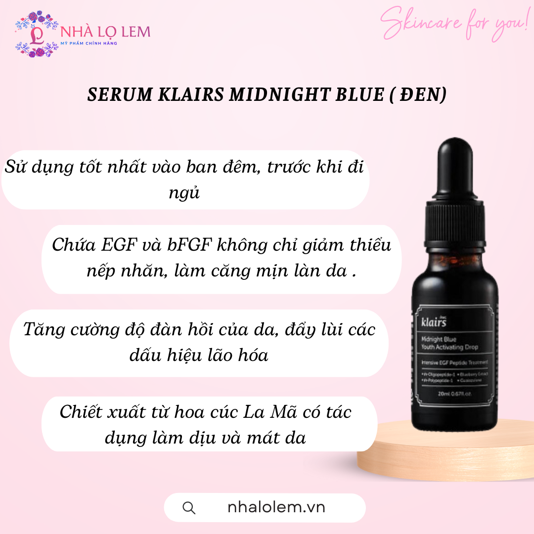 Serum Klairs midnight blue ( Đen)