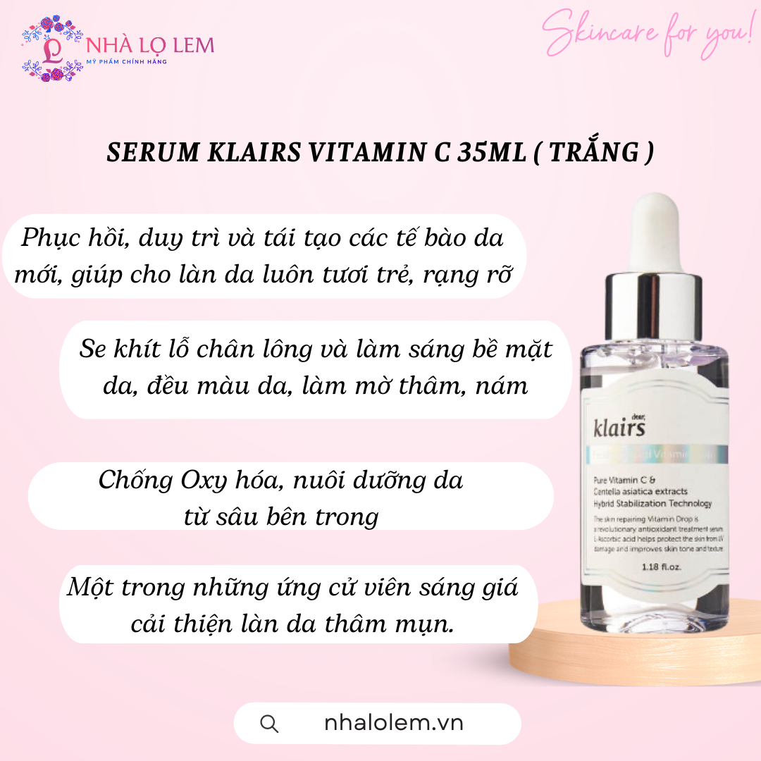 serum klairs vitamin C 35ml ( trắng )