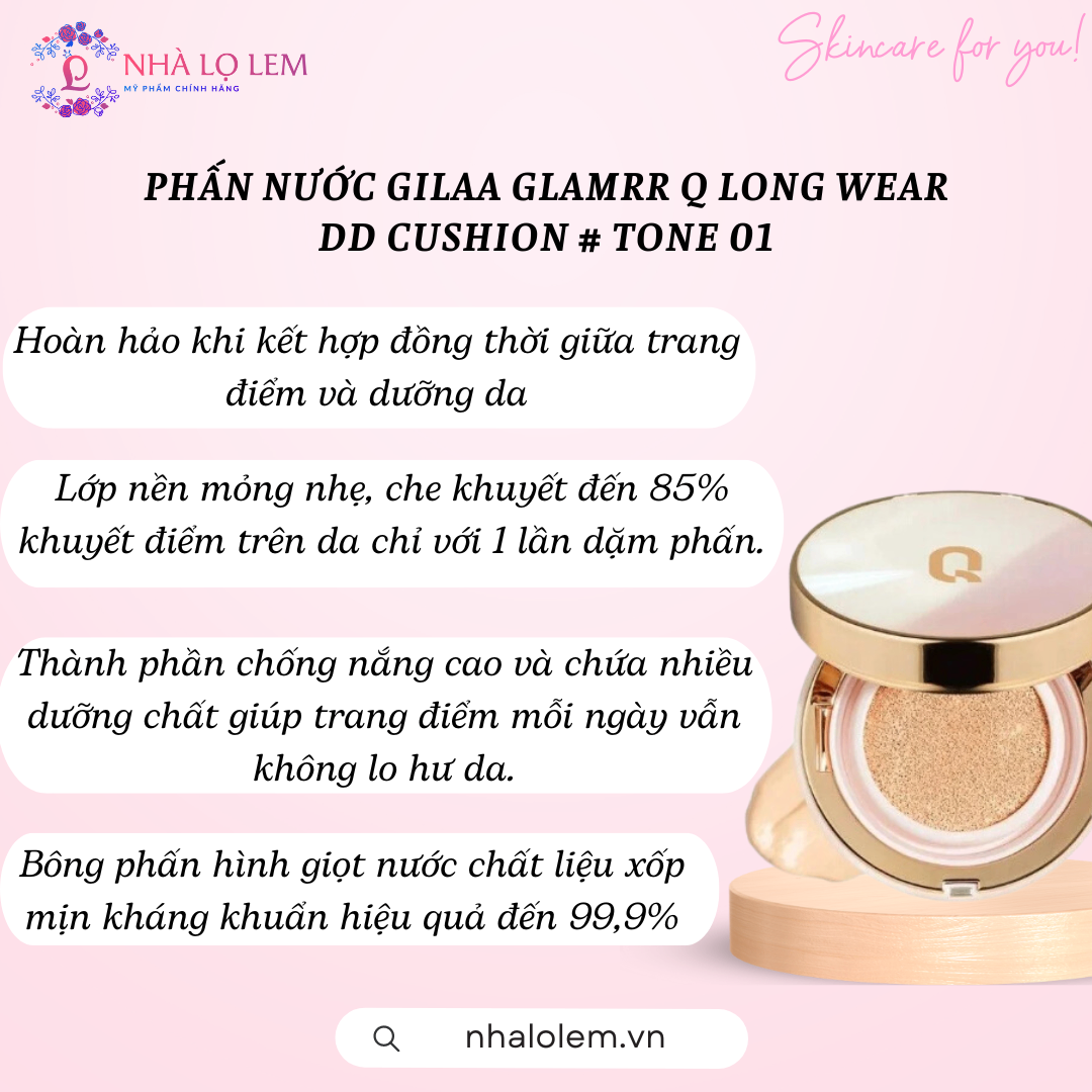 PHẤN NƯỚC GILAA GLAMRR Q LONG WEAR DD CUSHION