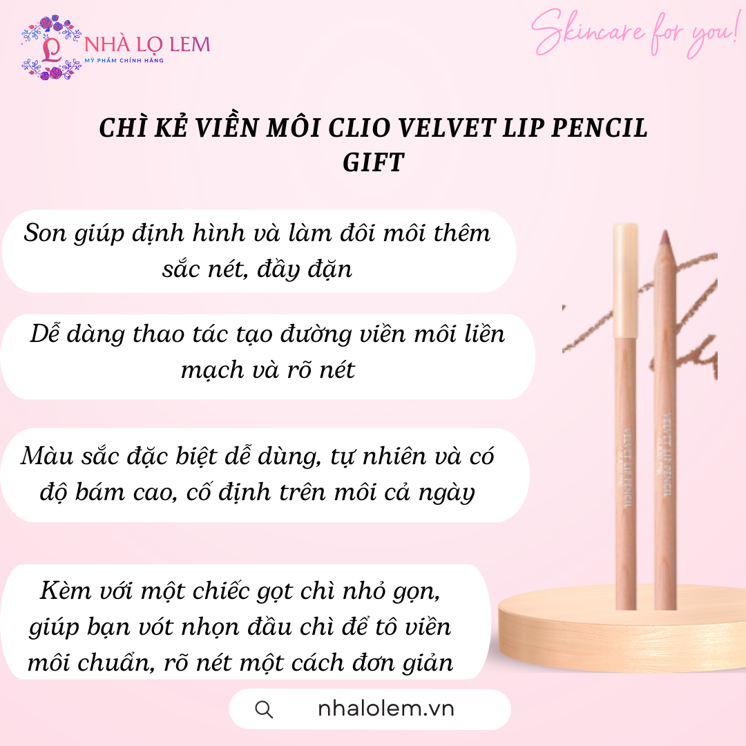 CHÌ KẺ VIỀN MÔI CLIO VELVET LIP PENCIL GIFT