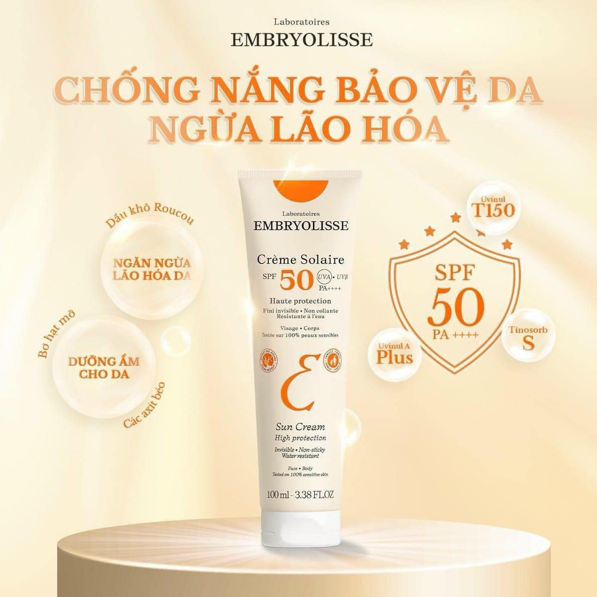 KEM CHỐNG NẮNG EMBRYOLISSE 100ML (nhập khẩu)