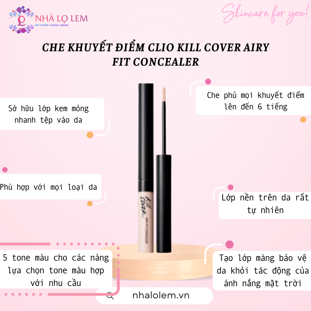 CHE KHUYẾT ĐIỂM CLIO KILL COVER AIRY FIT CONCEALER