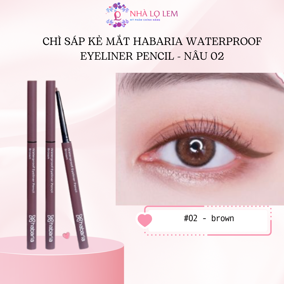 CHÌ SÁP KẺ MẮT HABARIA WATERPROOF EYELINER PENCIL