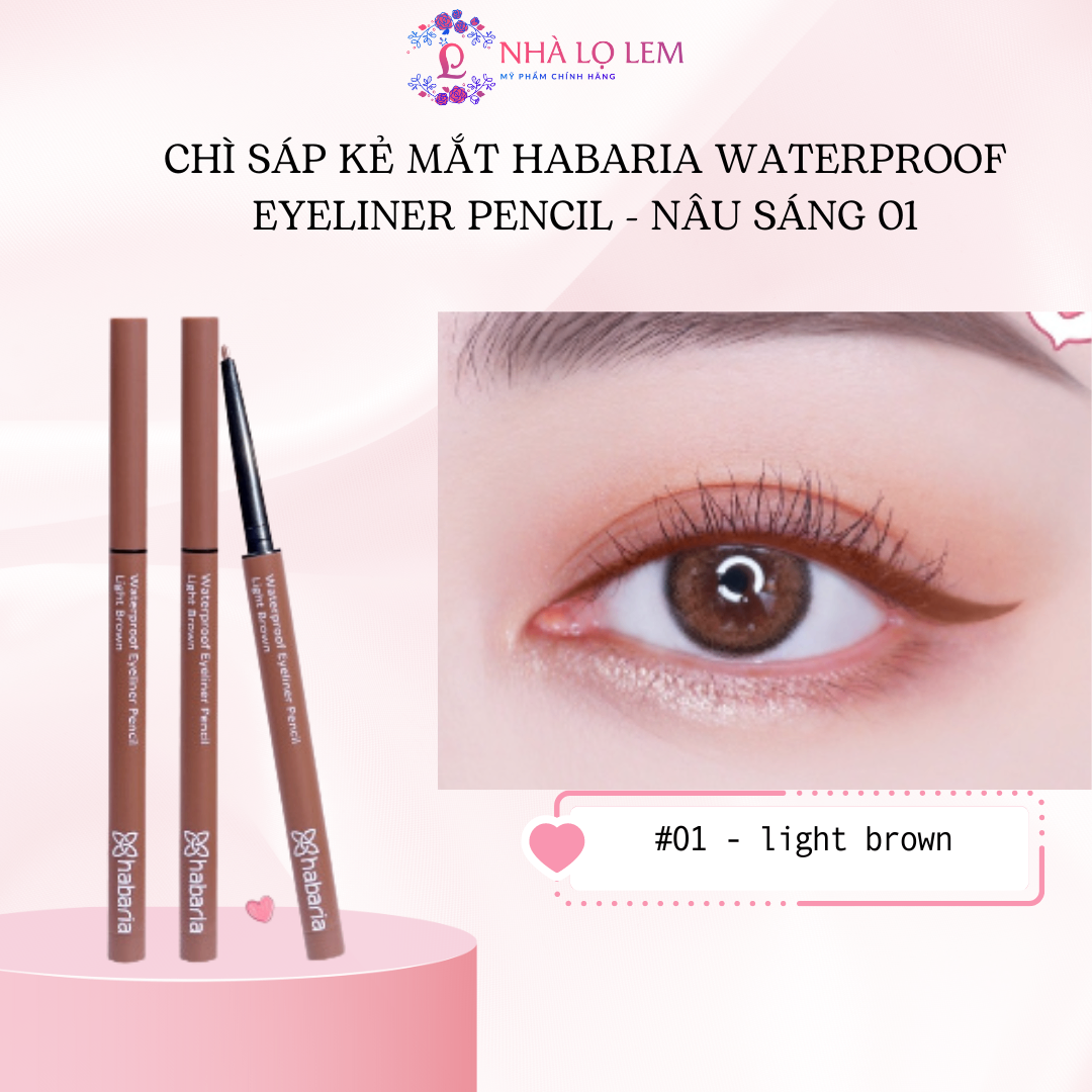 CHÌ SÁP KẺ MẮT HABARIA WATERPROOF EYELINER PENCIL