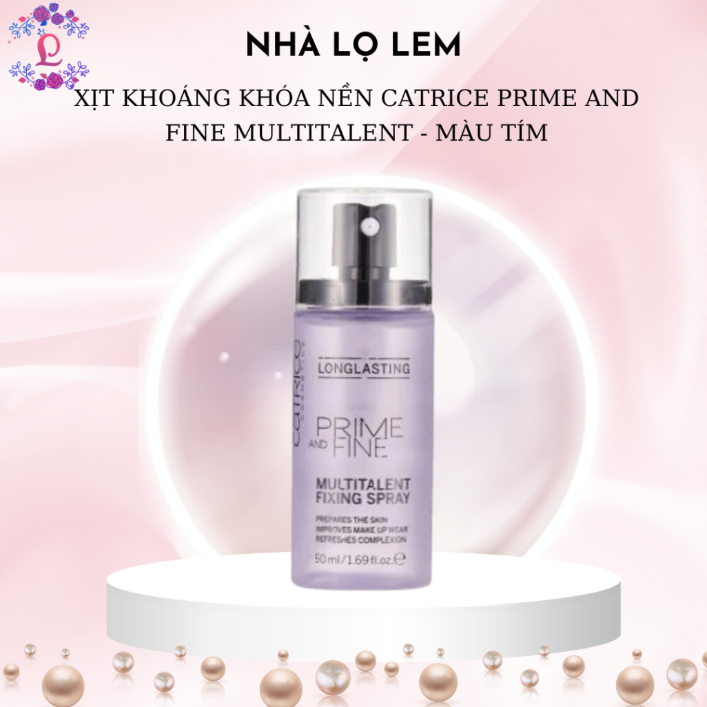 XỊT KHOÁNG KHÓA NỀN CATRICE PRIME AND FINE MULTITALENT - MÀU TÍM