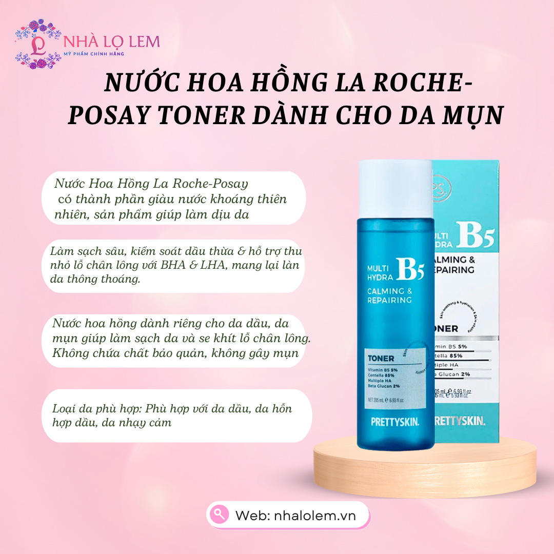 NƯỚC HOA HỒNG LA ROCHE-POSAY TONER DÀNH CHO DA MỤN 200ML (HÀNG NHẬP KHẨU)