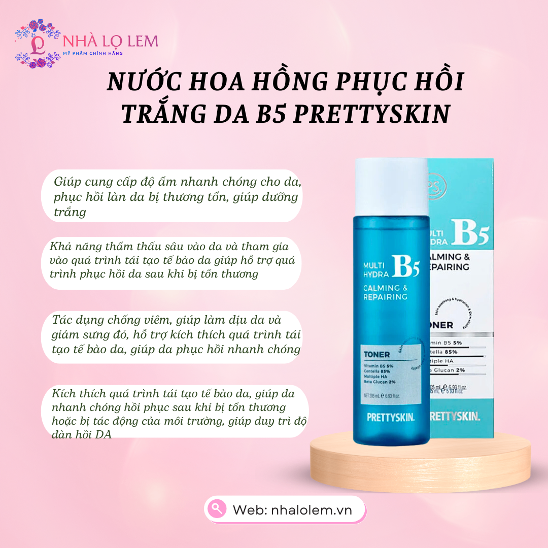 Nước hoa hồng PRETTYSKIN - B5