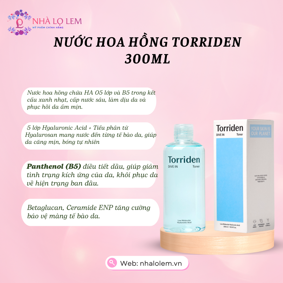 NƯỚC HOA HỒNG TORRIDEN 300ML