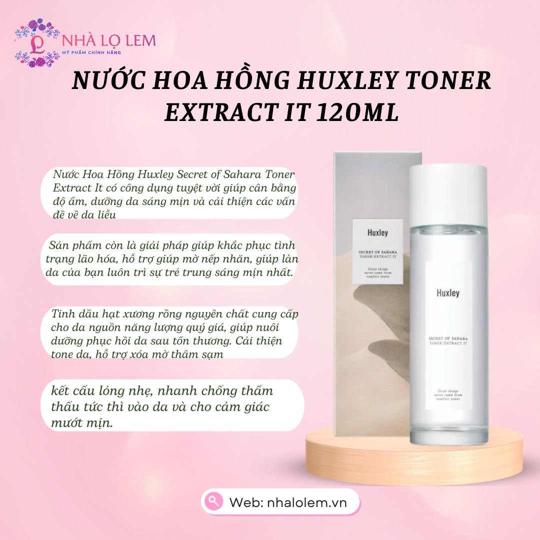 NƯỚC HOA HỒNG HUXLEY TONER EXTRACT IT 120ML