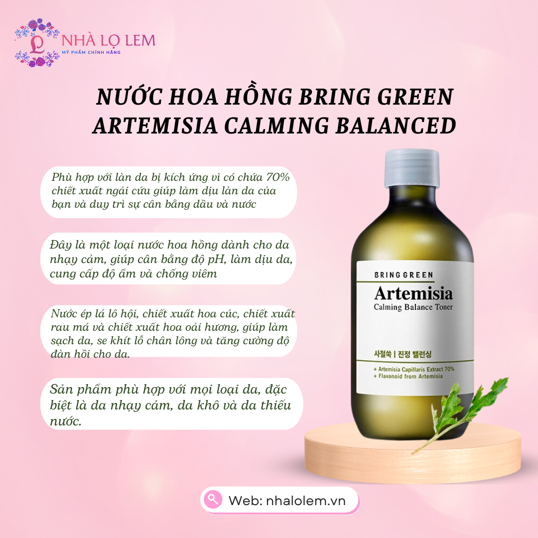 NƯỚC HOA HỒNG BRING GREEN ARTEMISIA CALMING BALANCED