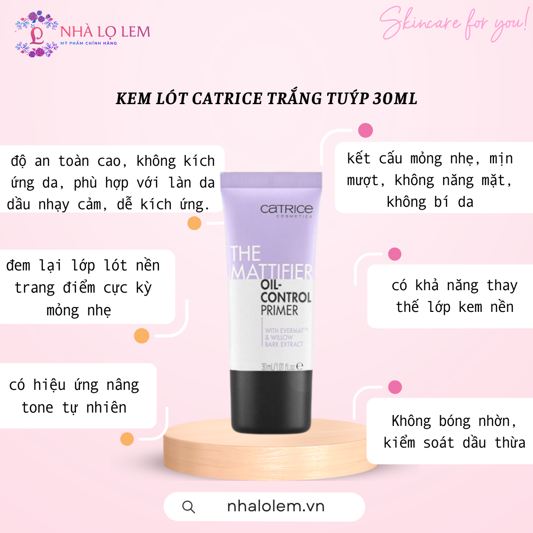 KEM LÓT CATRICE TRẮNG TUÝP 30ML