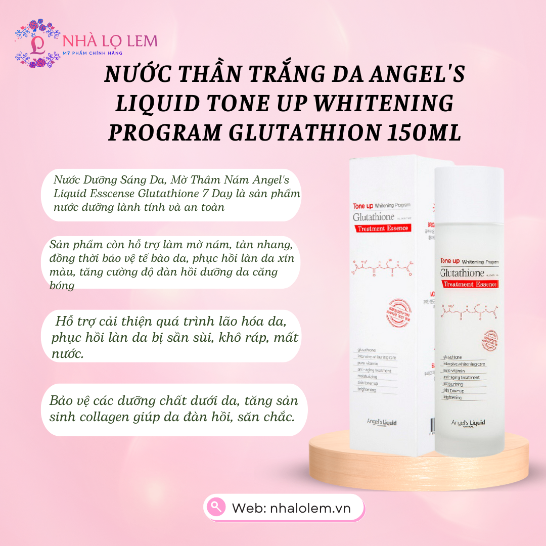 NƯỚC THẦN TRẮNG DA ANGEL'S LIQUID TONE UP WHITENING PROGRAM GLUTATHION 150ML