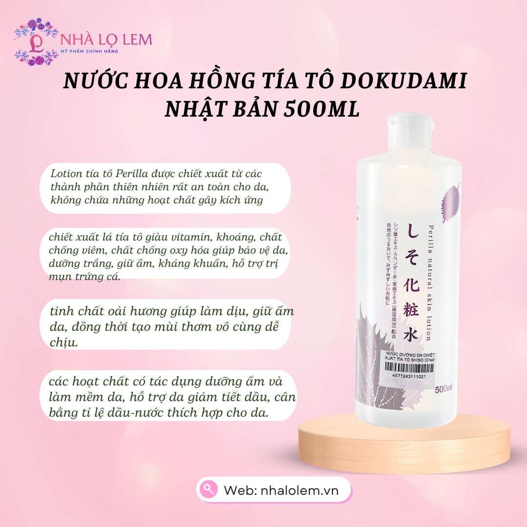 NƯỚC HOA HỒNG DOKUDAMI NHẬT BẢN 500ML